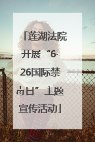 莲湖法院开展“6·26国际禁毒日”主题宣传活动