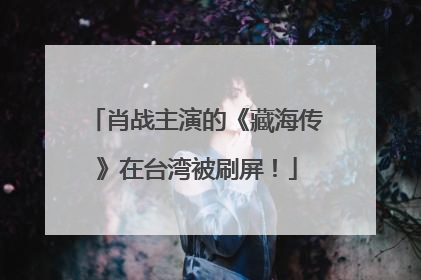 肖战主演的《藏海传》在台湾被刷屏！