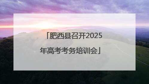 肥西县召开2025年高考考务培训会