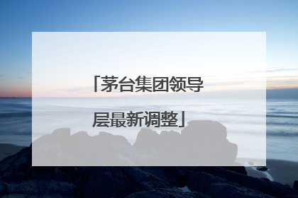 茅台集团领导层最新调整