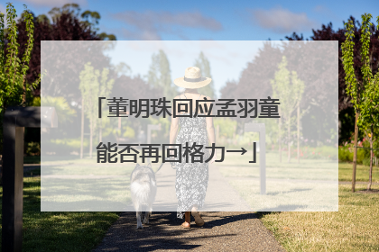董明珠回应孟羽童能否再回格力→