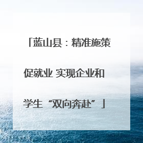 蓝山县：精准施策促就业 实现企业和学生“双向奔赴”
