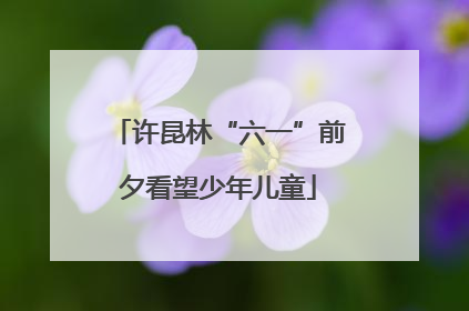许昆林“六一”前夕看望少年儿童