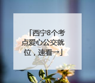 西宁8个考点爱心公交就位，速看→