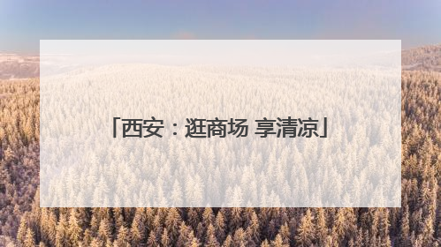 西安：逛商场 享清凉
