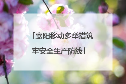 襄阳移动多举措筑牢安全生产防线