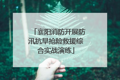 襄阳消防开展防汛抗旱抢险救援综合实战演练