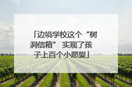 边境学校这个“树洞信箱” 实现了孩子上百个小愿望