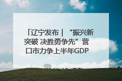辽宁发布｜“振兴新突破 决胜勇争先”营口市力争上半年GDP增长6%左右