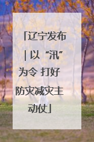 辽宁发布｜以“汛”为令 打好防灾减灾主动仗