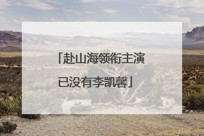 赴山海领衔主演已没有李凯馨
