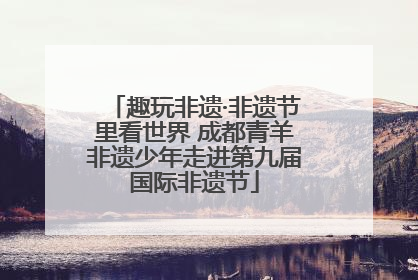 趣玩非遗·非遗节里看世界 成都青羊非遗少年走进第九届国际非遗节