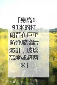身高1.91米的特朗普在巨型防弹玻璃后演讲，玻璃高度或超两米