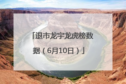 退市龙宇龙虎榜数据（6月10日）