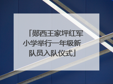 郧西王家坪红军小学举行一年级新队员入队仪式