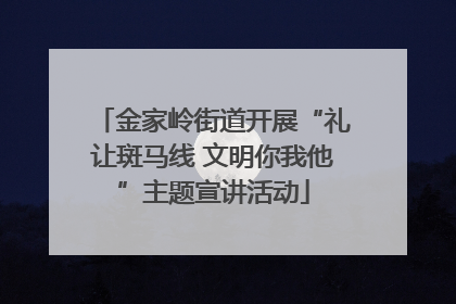 金家岭街道开展“礼让斑马线 文明你我他”主题宣讲活动