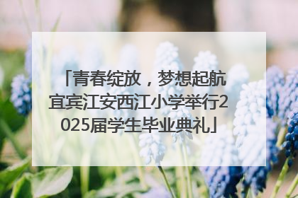 青春绽放，梦想起航 宜宾江安西江小学举行2025届学生毕业典礼