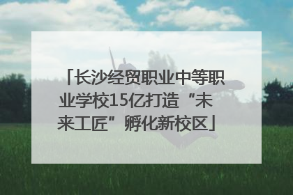 长沙经贸职业中等职业学校15亿打造“未来工匠”孵化新校区
