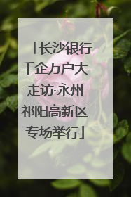 长沙银行千企万户大走访·永州祁阳高新区专场举行