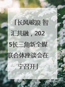 长风破浪 智汇共融，2025长三角新全媒联合体座谈会在宁召开