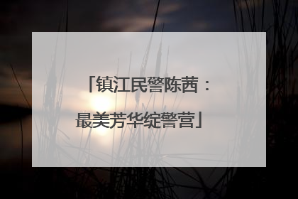 镇江民警陈茜：最美芳华绽警营