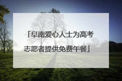 阜南爱心人士为高考志愿者提供免费午餐