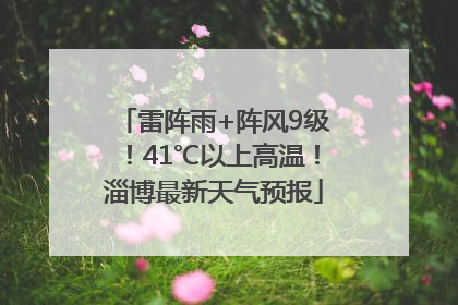 雷阵雨+阵风9级！41℃以上高温！淄博最新天气预报