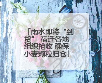 雨水即将“到货” 宿迁各地组织抢收 确保小麦颗粒归仓