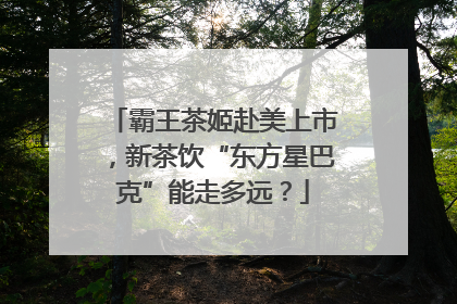 霸王茶姬赴美上市，新茶饮“东方星巴克”能走多远？