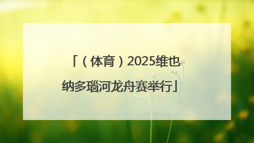 （体育）2025维也纳多瑙河龙舟赛举行