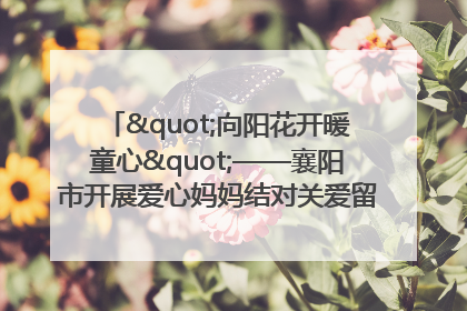 "向阳花开暖童心"——襄阳市开展爱心妈妈结对关爱留守困境儿童庆"六一"活动