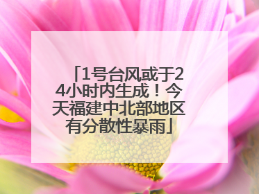 1号台风或于24小时内生成！今天福建中北部地区有分散性暴雨