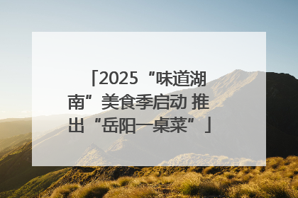 2025“味道湖南”美食季启动 推出“岳阳一桌菜”