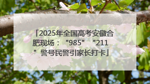 2025年全国高考安徽合肥现场：“985”“211”警号民警引家长打卡