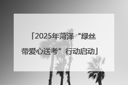 2025年菏泽“绿丝带爱心送考”行动启动