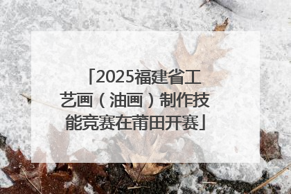 2025福建省工艺画（油画）制作技能竞赛在莆田开赛