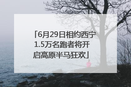 6月29日相约西宁 1.5万名跑者将开启高原半马狂欢