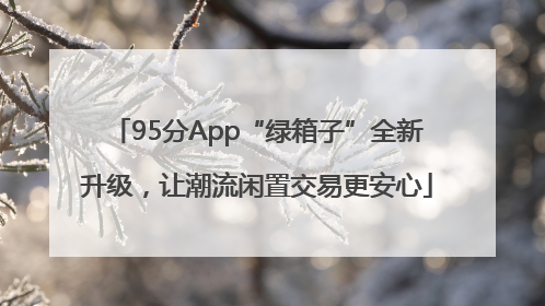 95分App“绿箱子”全新升级，让潮流闲置交易更安心