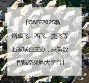 CAEE2025新增成飞、西飞、沈飞等五家联合主办，共筑数智航空采购大平台