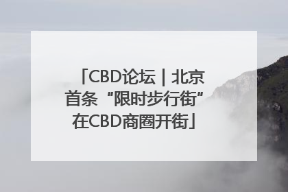 CBD论坛｜北京首条“限时步行街”在CBD商圈开街