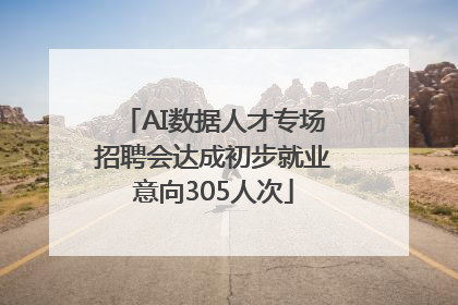 AI数据人才专场招聘会达成初步就业意向305人次