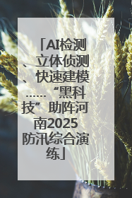 AI检测、立体侦测、快速建模……“黑科技”助阵河南2025防汛综合演练
